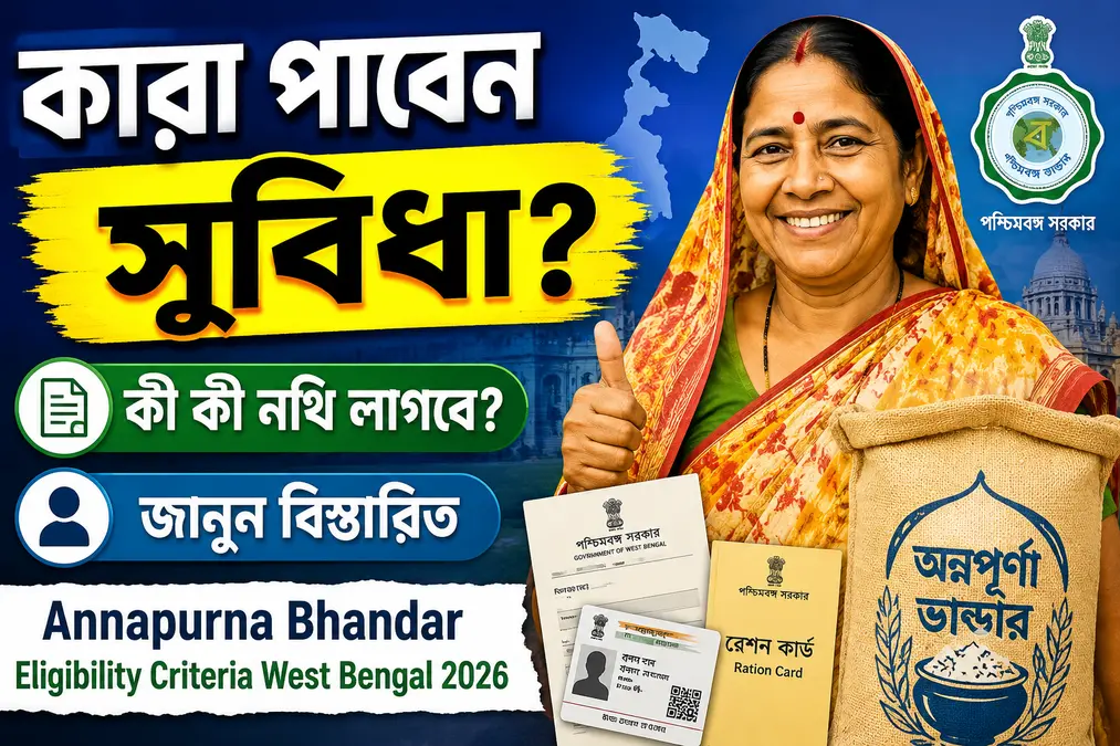 Annapurna Bhandar Eligibility Criteria West Bengal 2026 - কারা পাবেন সুবিধা, কী কী নথি লাগবে জানুন বিস্তারিত